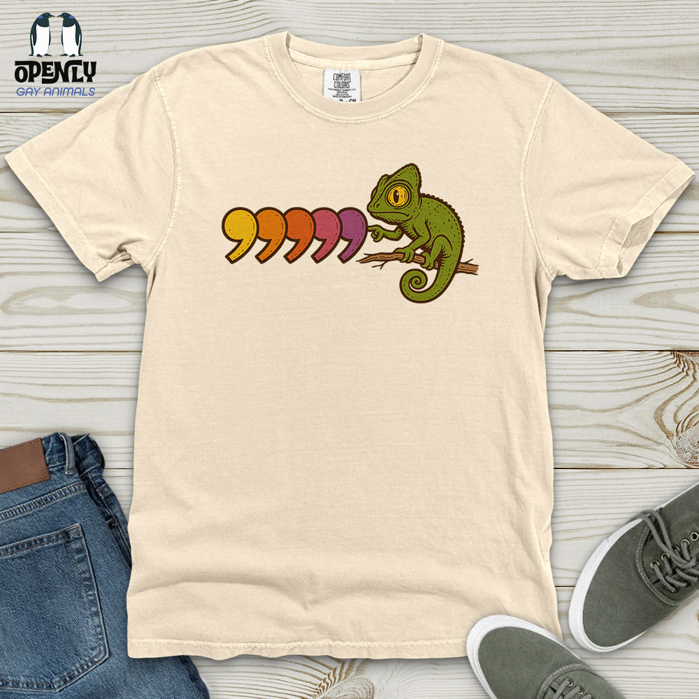 Comma Chameleon Heavy Cotton Comfort Colors Tee Gift For Animal Lover