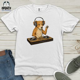 Dog DJ Heavy Cotton Comfort Colors Tee Gift For Dog Lover