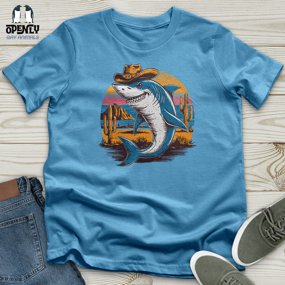 Cowboy Shark Unisex T Shirt Gift For Animal Lover