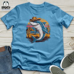 Cowboy Shark Unisex T Shirt Gift For Animal Lover