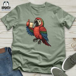 Coffee Parrot Cheers Unisex T Shirt Gift For Animal Lover