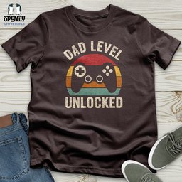Dad Level Unlocked Softstyle Tee Gift For Dad
