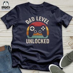 Dad Level Unlocked Softstyle Tee Gift For Dad