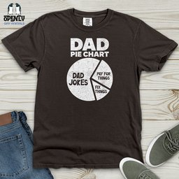 Dad Pie Chart Heavy Cotton Comfort Colors Tee Gift For Dad