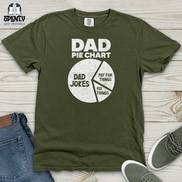 Dad Pie Chart Heavy Cotton Comfort Colors Tee Gift For Dad