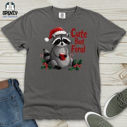 Cute But Feral Heavy Cotton Comfort Colors Tee Gift For Animal Lover