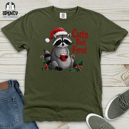 Cute But Feral Heavy Cotton Comfort Colors Tee Gift For Animal Lover
