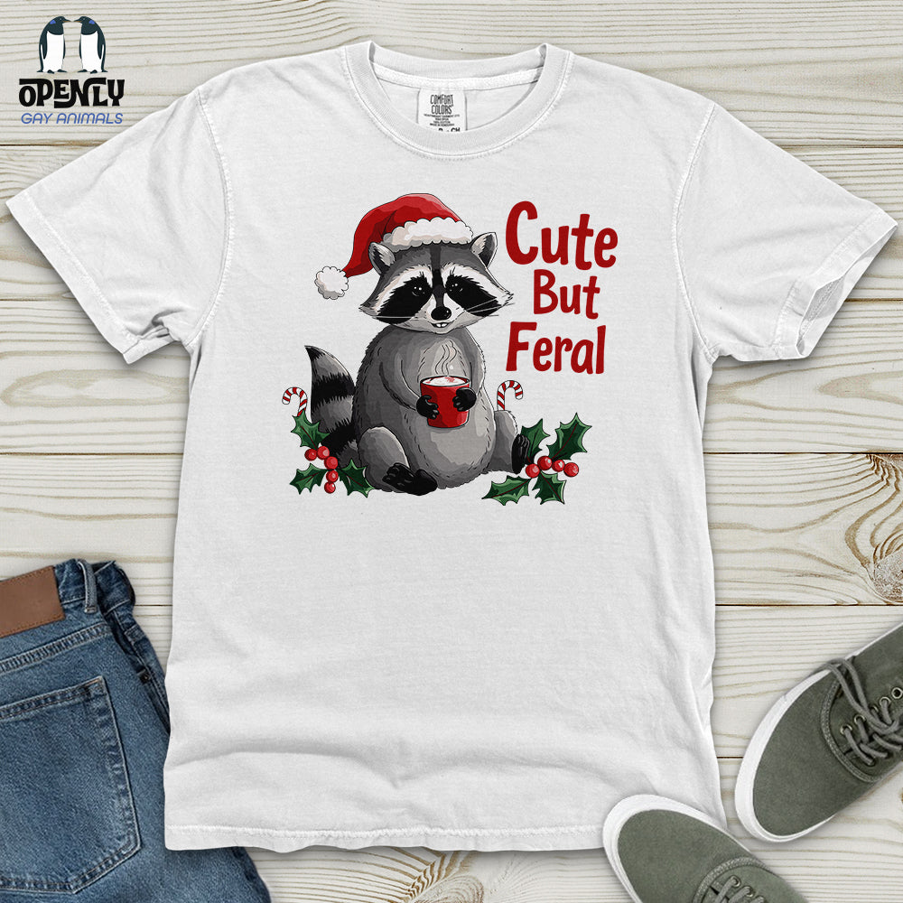 Cute But Feral Heavy Cotton Comfort Colors Tee Gift For Animal Lover