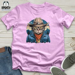 Cowboy Cat Unisex T Shirt Gift For Cat Lover