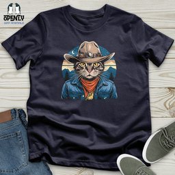 Cowboy Cat Unisex T Shirt Gift For Cat Lover