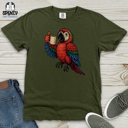 Coffee Parrot Cheers Heavy Cotton Comfort Colors Tee Gift For Animal Lover