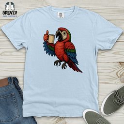 Coffee Parrot Cheers Heavy Cotton Comfort Colors Tee Gift For Animal Lover