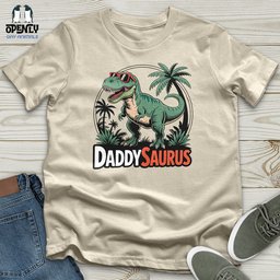 Daddysaurus Softstyle Tee Gift For Animal Lover
