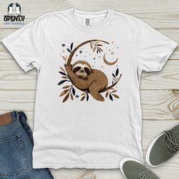 Cosmic Sloth Dreams Heavy Cotton Comfort Colors Tee Gift For Animal Lover