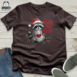Cute But Feral Softstyle Tee Gift For Animal Lover