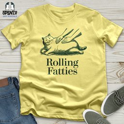 Funny Cat Rolling Fatties Cat Unisex T Shirt Gift For Cat Lover