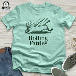 Funny Cat Rolling Fatties Cat Unisex T Shirt Gift For Cat Lover