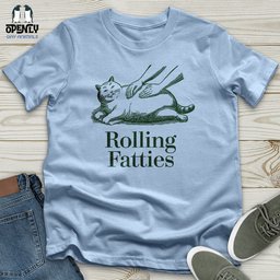 Funny Cat Rolling Fatties Cat Unisex T Shirt Gift For Cat Lover