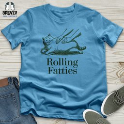 Funny Cat Rolling Fatties Cat Unisex T Shirt Gift For Cat Lover