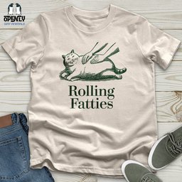 Funny Cat Rolling Fatties Cat Unisex T Shirt Gift For Cat Lover