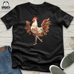 Glamorous Rooster Sparkle Unisex T Shirt Gift For Animal Lover