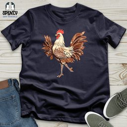 Glamorous Rooster Sparkle Unisex T Shirt Gift For Animal Lover