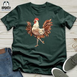 Glamorous Rooster Sparkle Unisex T Shirt Gift For Animal Lover