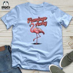 Flamingo Away Softstyle Tee Gift For Animal Lover