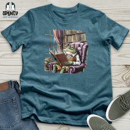 Frog Reading Book Unisex T Shirt Gift For Frog Lover