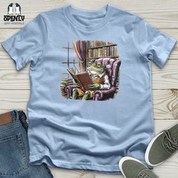 Frog Reading Book Unisex T Shirt Gift For Frog Lover