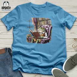 Frog Reading Book Unisex T Shirt Gift For Frog Lover