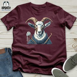 Goat Knitting Workshop Unisex T Shirt Gift For Animal Lover