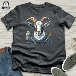 Goat Knitting Workshop Unisex T Shirt Gift For Animal Lover