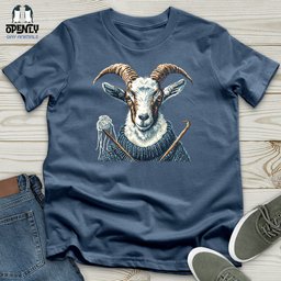 Goat Knitting Workshop Unisex T Shirt Gift For Animal Lover
