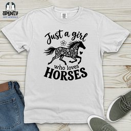 Floral Horse Silhouette Heavy Cotton Comfort Colors Tee Gift For Horse Lover