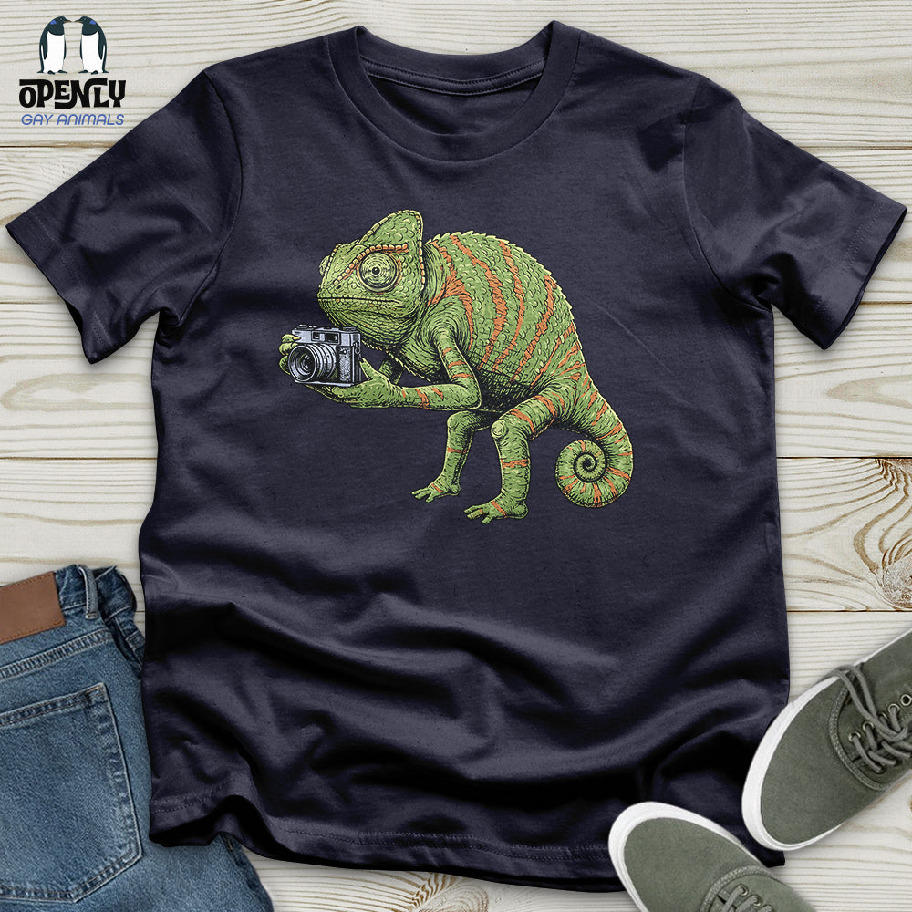 Chameleon Photographer Unisex T Shirt Gift For Animal Lover