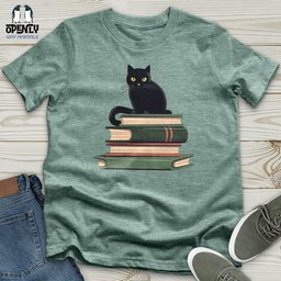 Cat Book Lover Unisex T Shirt Gift For Cat Lover