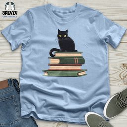 Cat Book Lover Unisex T Shirt Gift For Cat Lover