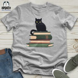 Cat Book Lover Unisex T Shirt Gift For Cat Lover