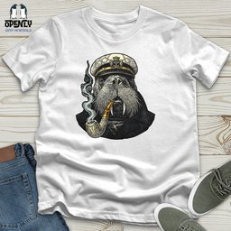 Captain Walrus Unisex T Shirt Gift For Animal Lover