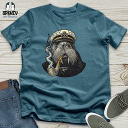 Captain Walrus Unisex T Shirt Gift For Animal Lover