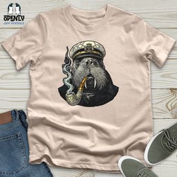 Captain Walrus Unisex T Shirt Gift For Animal Lover