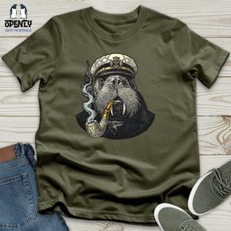 Captain Walrus Unisex T Shirt Gift For Animal Lover