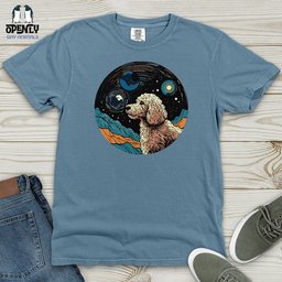 Canine Cosmic Dream Heavy Cotton Comfort Colors Tee Gift For Animal Lover