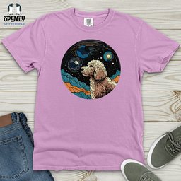 Canine Cosmic Dream Heavy Cotton Comfort Colors Tee Gift For Animal Lover