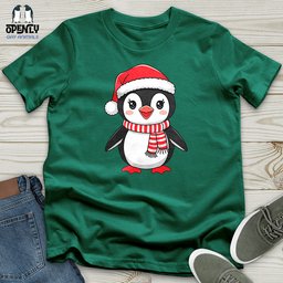 Christmas Penguin Unisex T Shirt Gift For Animal Lover