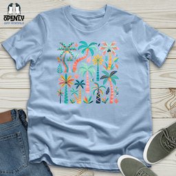 Colorful Palm Trees Unisex T Shirt Gift For Animal Lover