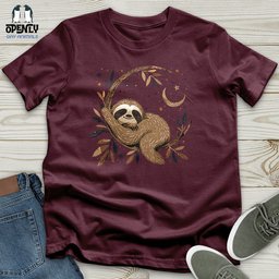 Cosmic Sloth Dreams Unisex T Shirt Gift For Animal Lover