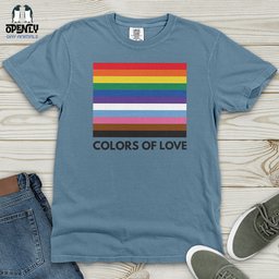 Colors Of Love Heavy Cotton Comfort Colors Tee Gift For Animal Lover