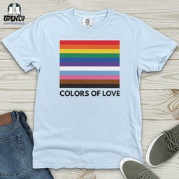 Colors Of Love Heavy Cotton Comfort Colors Tee Gift For Animal Lover